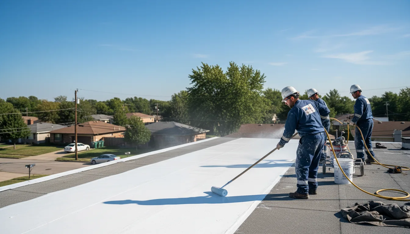 Commercial roof coating in New London, TX near me